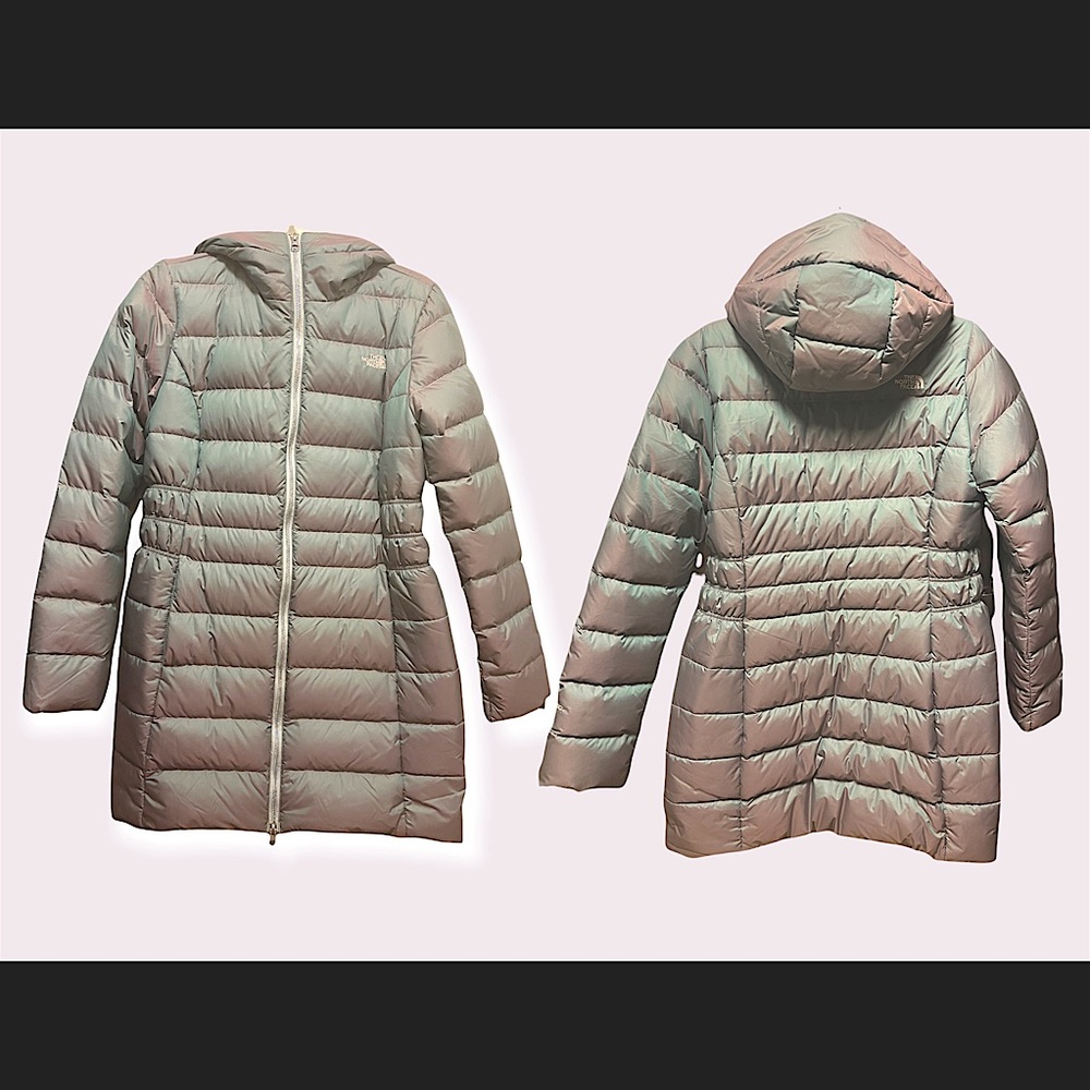North Face Gotham Parka II, Blue Frost Iridescent, Size M, NWOT